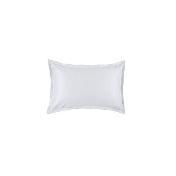 520-Thread-Count Sateen Flanged Pillowcases in White (Set of Two)