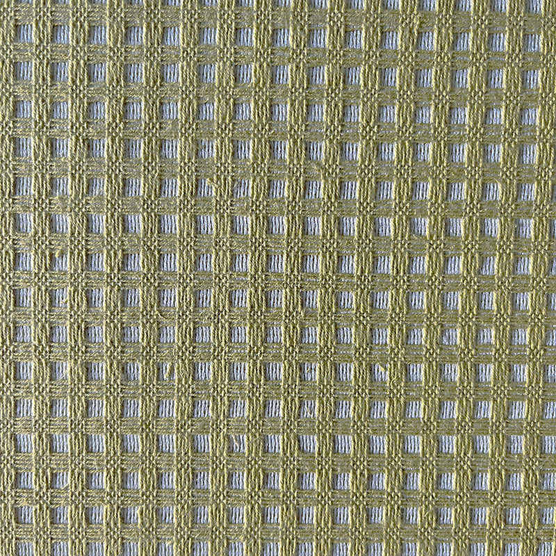 Decorative Waffle Pattern Fabric - Olive/Beige Colorway