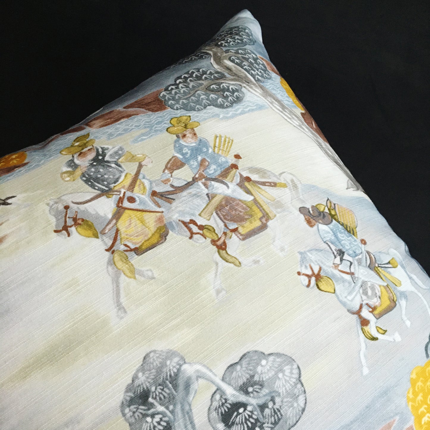 Jim Thompson Chinoiserie Chavelier Throw Pillow Cover - Winter Bloom Colorway (Single-Sided)
