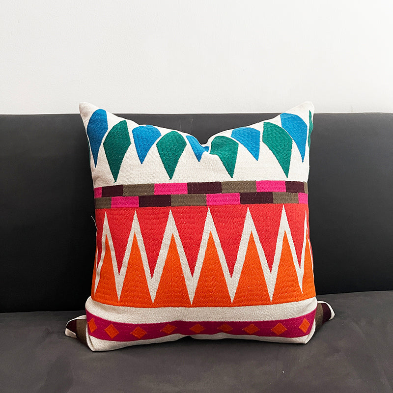 Jim Thompson Jungle Music Throw Pillow Cover - Carnival Colorway (Single-Sided)