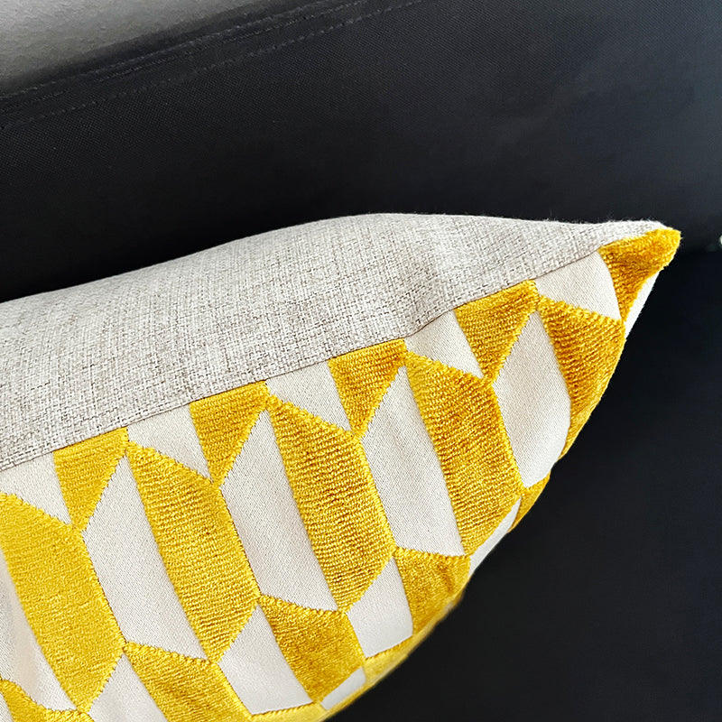 Jim Thompson Marquise Throw Pillow Cover - Goldenrod Colorway (Single-Sided)