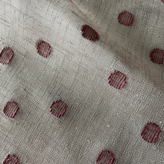 Polka Dot Wide-Width Sheer Fabric - Grape/Grape Dots Colorway