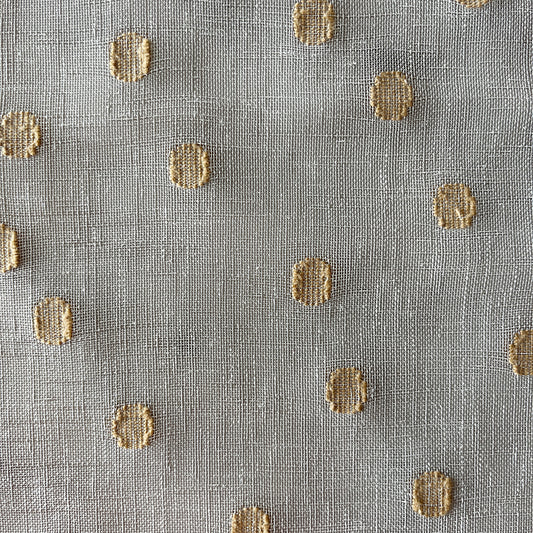 Polka Dot Wide-Width Sheer Fabric - Gray/Taupe Dots Colorway