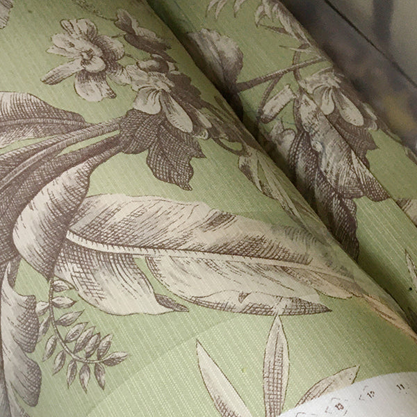 Elephants in Banana Forest Vintage Pattern Fabric