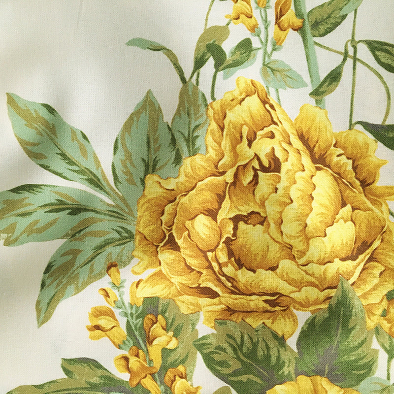 Yellow Blossom Vintage Pattern Fabric