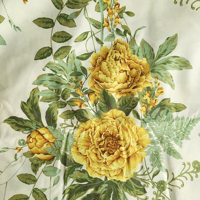 Yellow Blossom Vintage Pattern Fabric