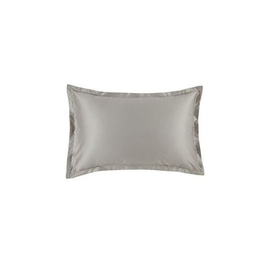 520-Thread-Count Sateen Flanged Pillowcases in Taupe (Set of Two)