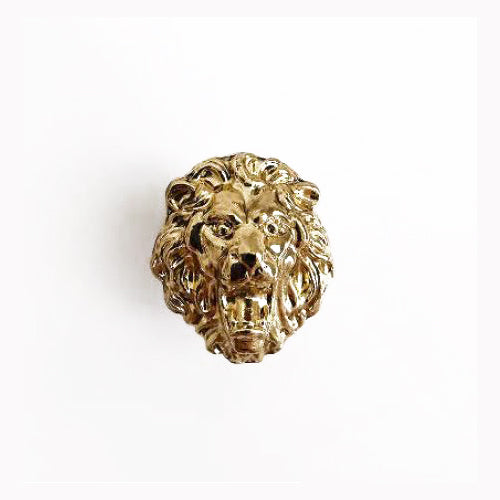 Polished Brass Lion Cabinet Knob