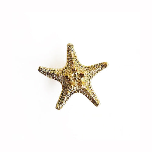 Polished Brass Starfish Cabinet Knob