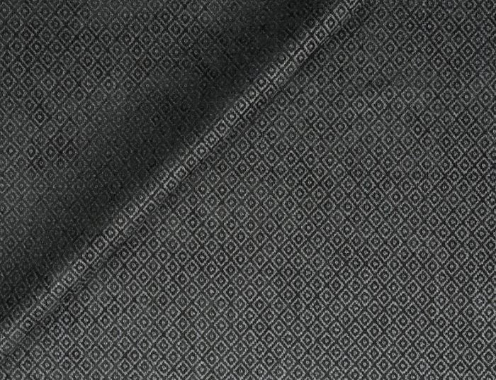 Diamond Weave Upholstery Fabric - Black Colorway