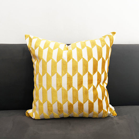 Jim Thompson Marquise Throw Pillow Cover - Goldenrod Colorway (Single-Sided)