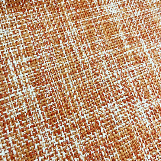 Heavy-Duty Flatweave Canvas Upholstery Fabric - Tangerine Colorway