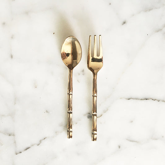 solid brass coffee spoon