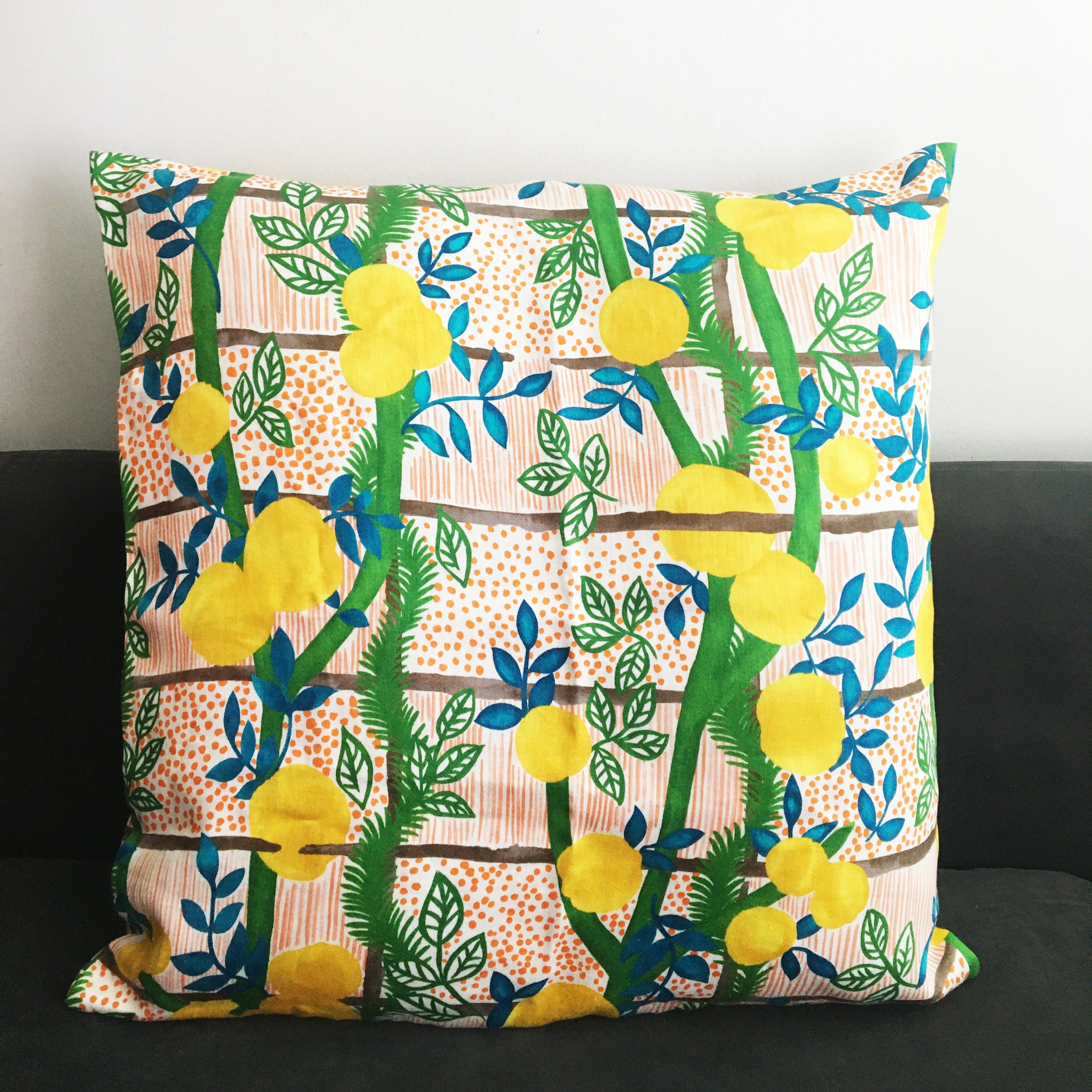 Jim Thompson Garden Party Throw Pillow Cover Fruit Punch Colorway