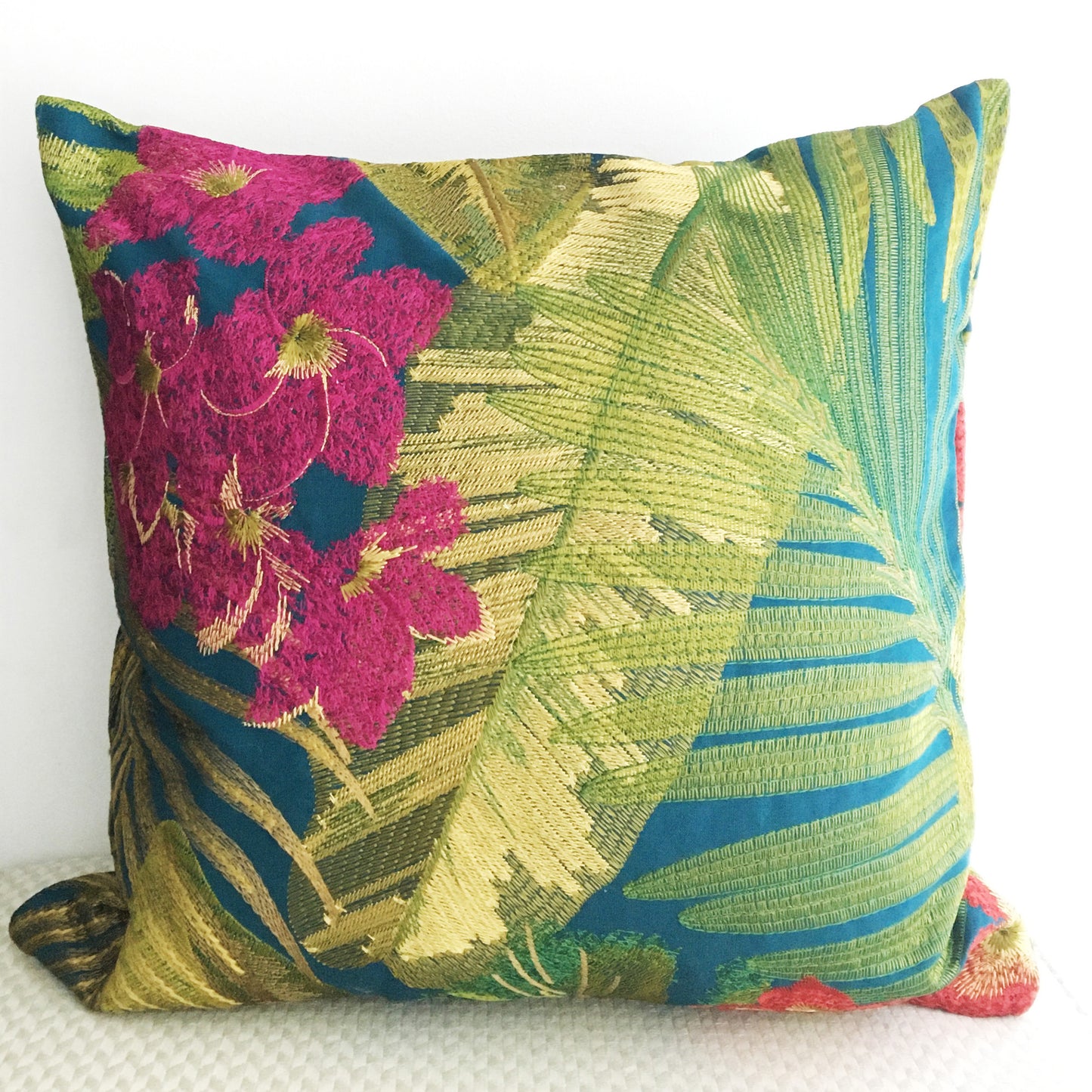 Jim Thompson Moorea Throw Pillow Cover - Tropical Forest Colorway (Single-Sided)