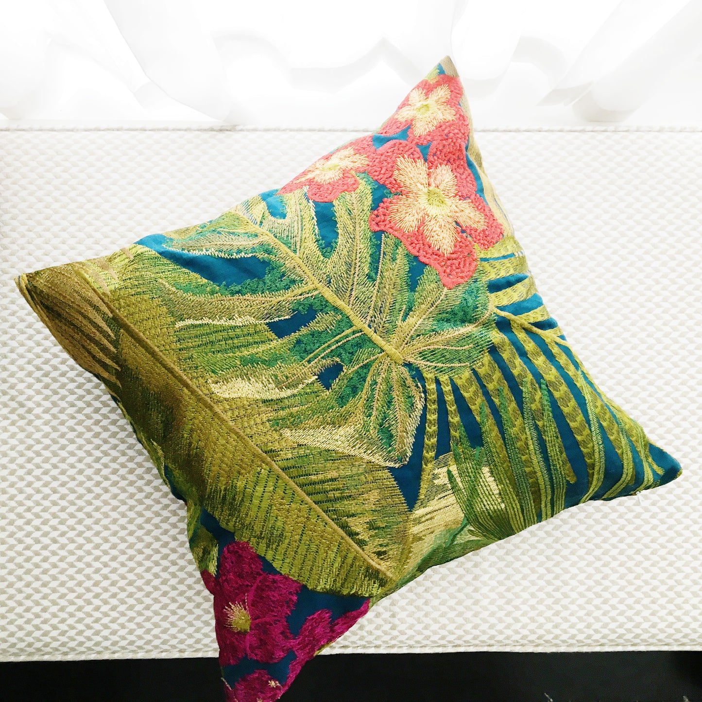 Jim Thompson Moorea Throw Pillow Cover - Tropical Forest Colorway (Single-Sided)