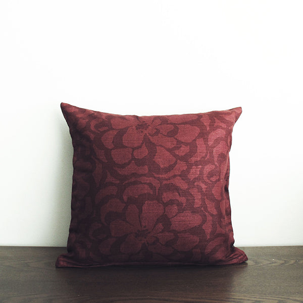 Romo Fabrics burgundy floral throw pillow