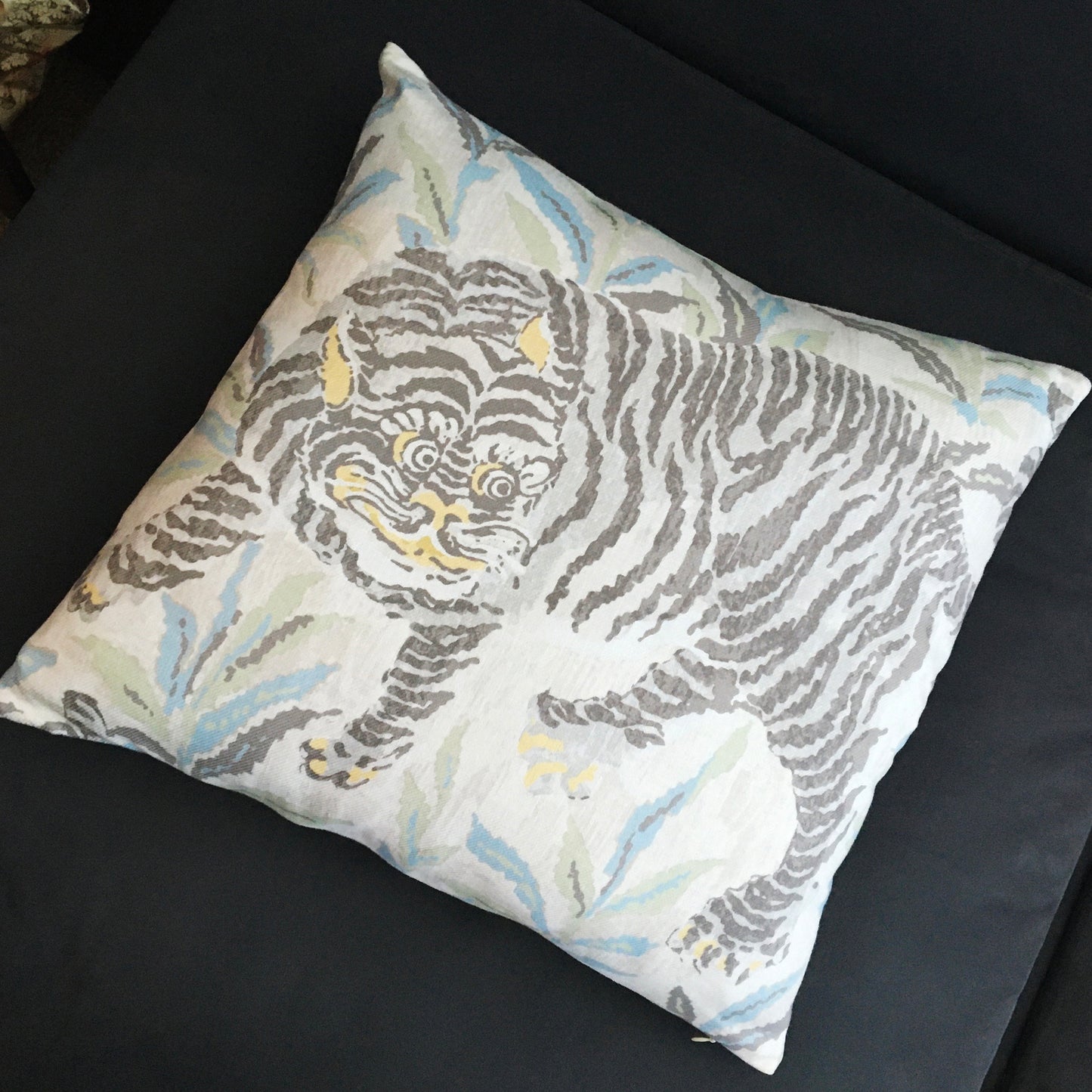 22"x22" Jim Thompson Tiger Tiger Throw Pillow Cover - Marble Colorway (Single-Sided)