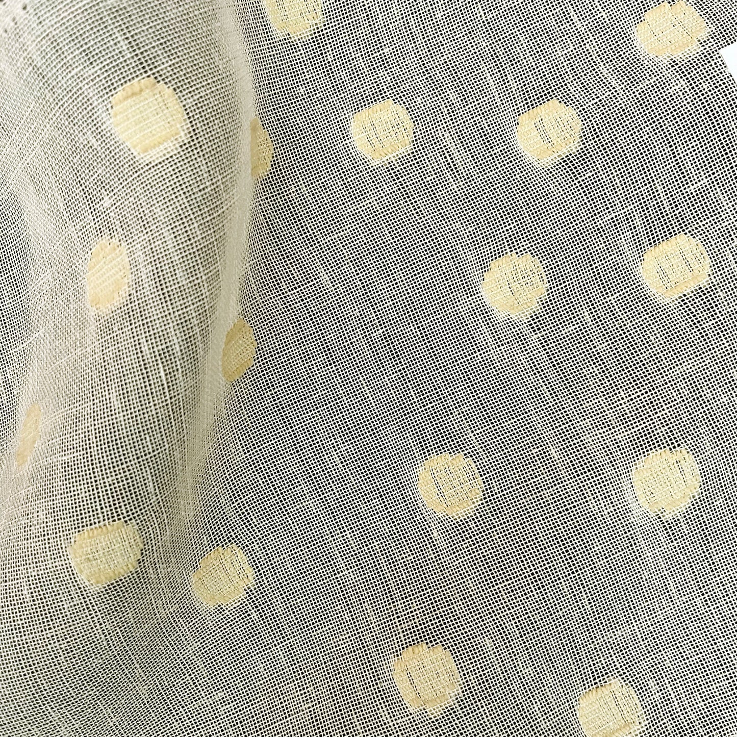 Polka Dot Wide-Width Sheer Fabric - Yellow/Yellow Dots Colorway