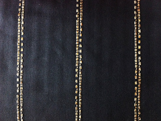 Tribal Stripe Upholstery Fabric - Black Colorway