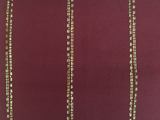 Tribal Stripe Upholstery Fabric - Burgundy Colorway