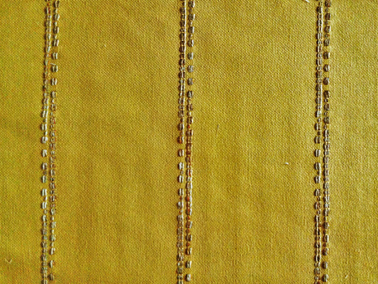 Tribal Stripe Upholstery Fabric - Mustard Colorway